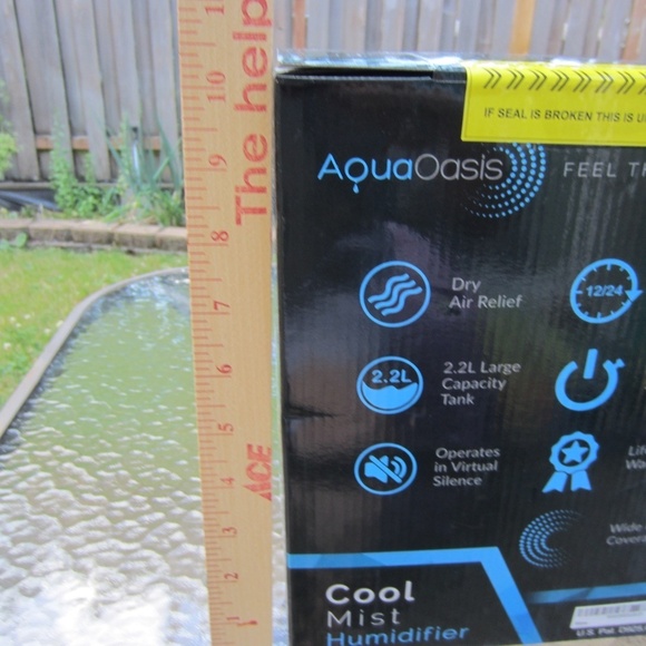 AquaOasis Cool Mist Humidifier 2.2L Water Tank Quiet Ultrasonic Humidifier New - Picture 10 of 12